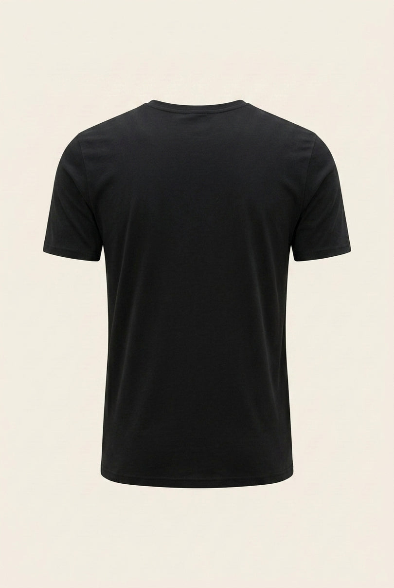 Crew Neck T-shirt - Black - Back