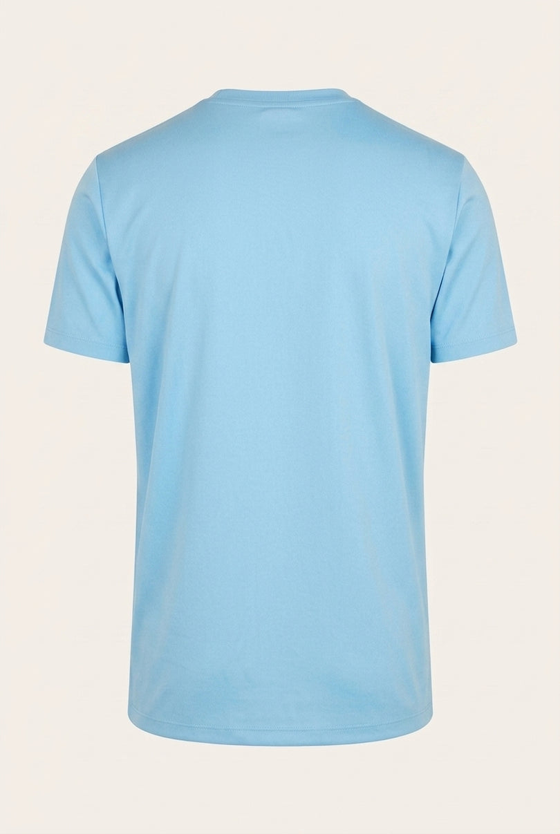 Crew-Neck T-Shirt - Blue - Back