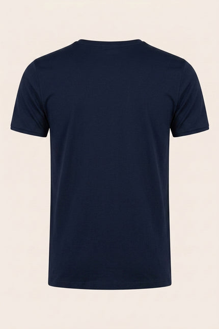 Crew Neck T-shirt - Navy - Back