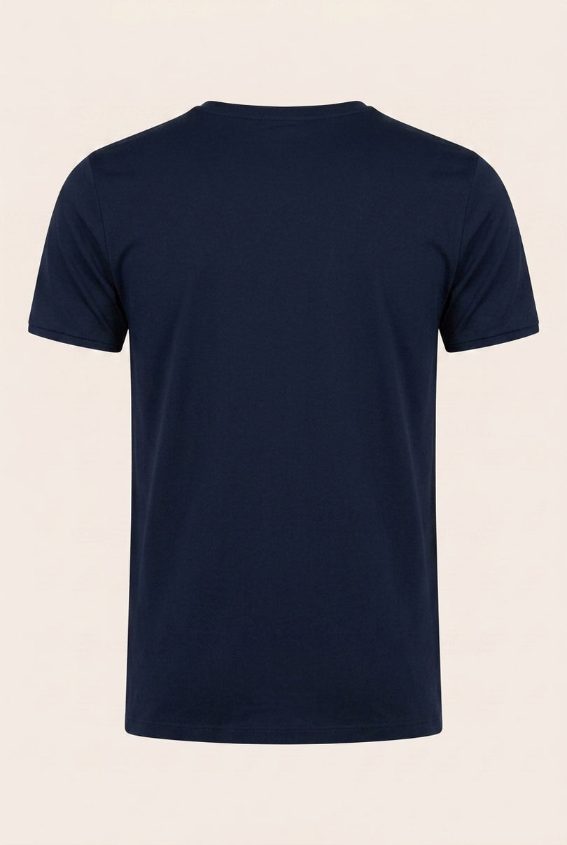 Crew Neck T-shirt - Navy - Back