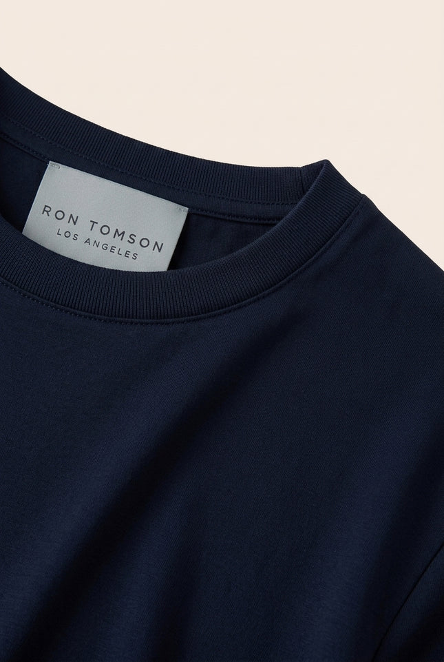 Crew Neck T-shirt - Navy - Detail