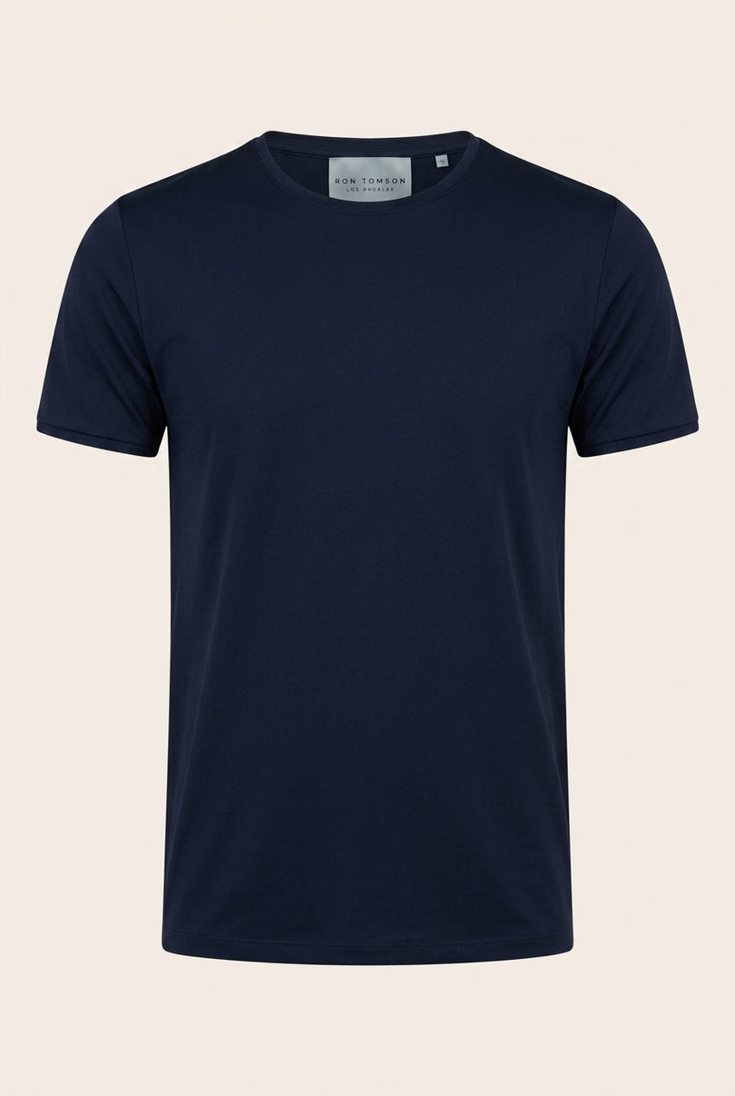 Crew Neck T-shirt - Navy - Front