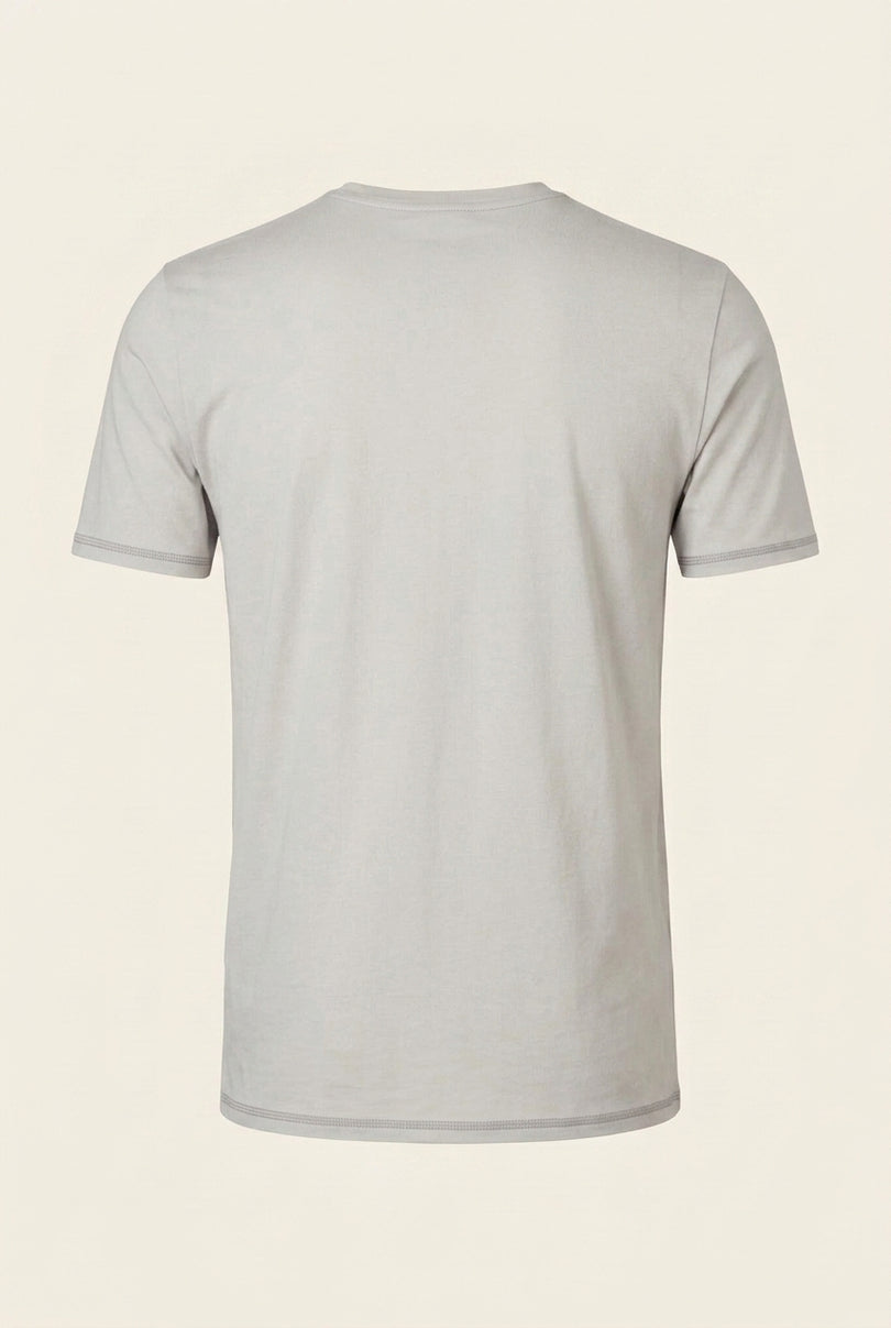 Crew Neck T-shirt - Stone - Back
