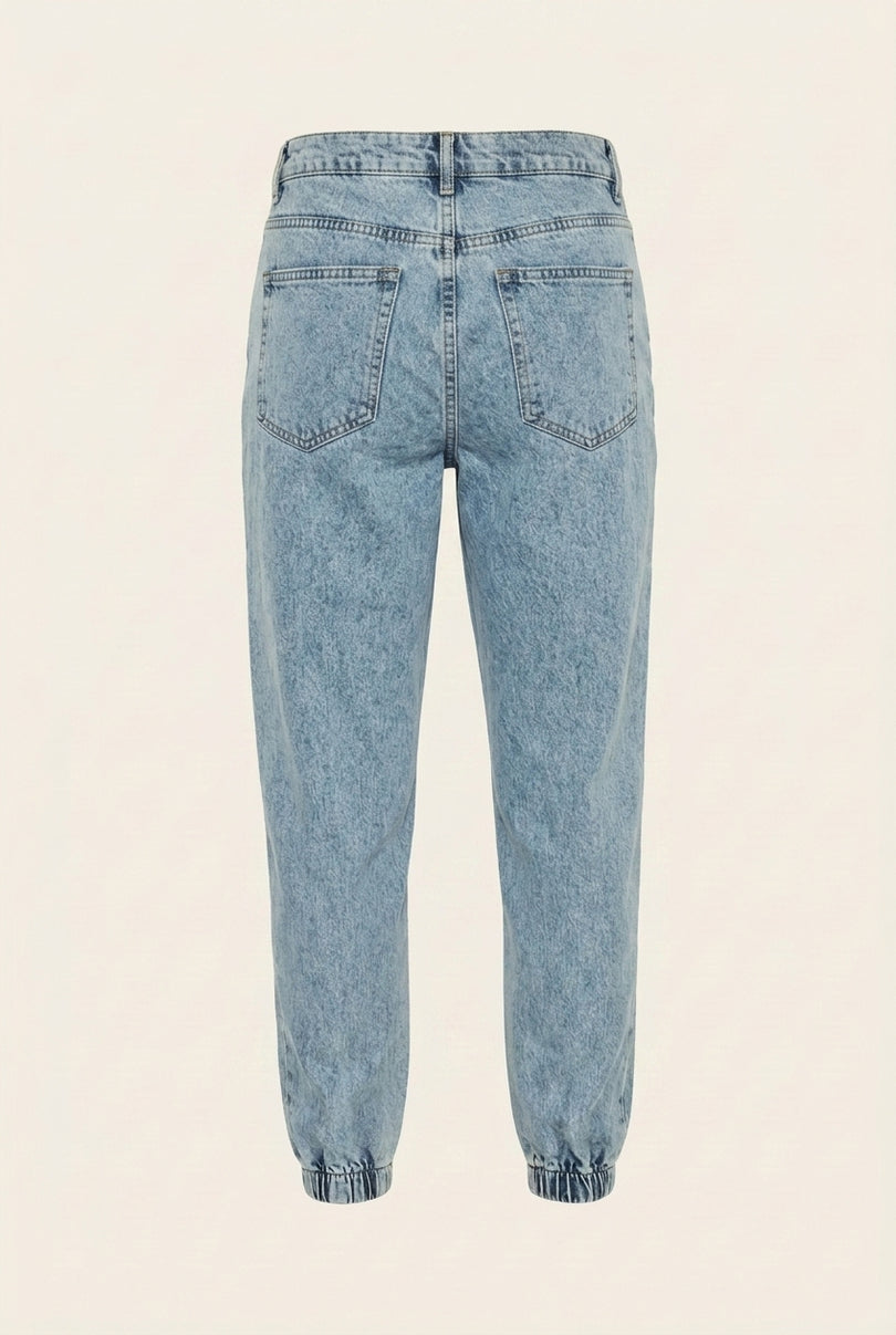 Denim Joggers - Ice Blue - Back