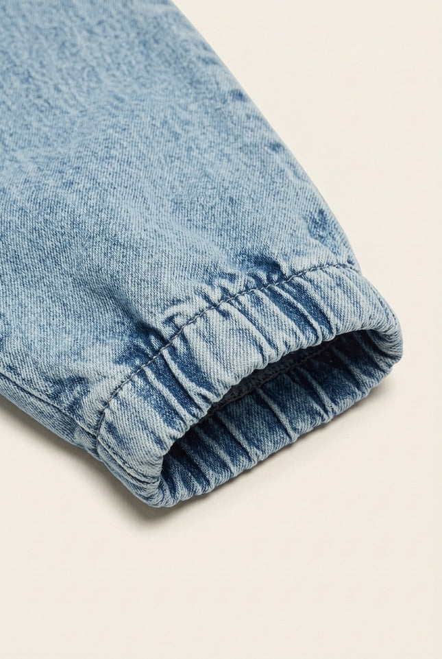 Denim Joggers - Ice Blue - Detail