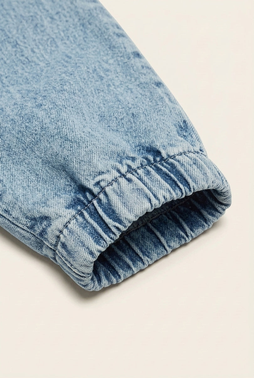 Denim Joggers - Ice Blue - Detail
