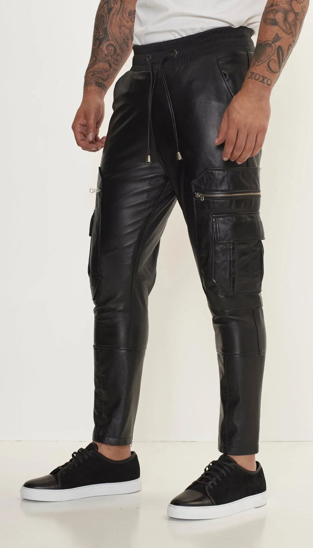 Destination Genuine Leather Jogger - BLACK - Ron Tomson