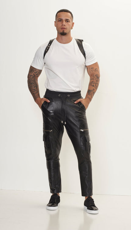 Destination Genuine Leather Jogger - BLACK - Ron Tomson