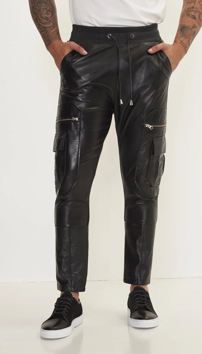 Destination Genuine Leather Jogger - BLACK - Ron Tomson