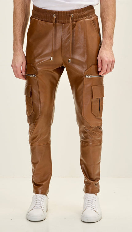 Destination Genuine Leather Jogger - Brown - Ron Tomson