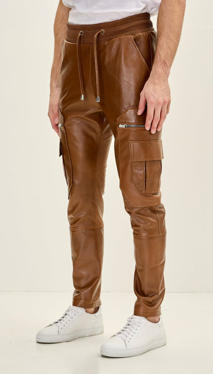 Destination Genuine Leather Jogger - Brown - Ron Tomson