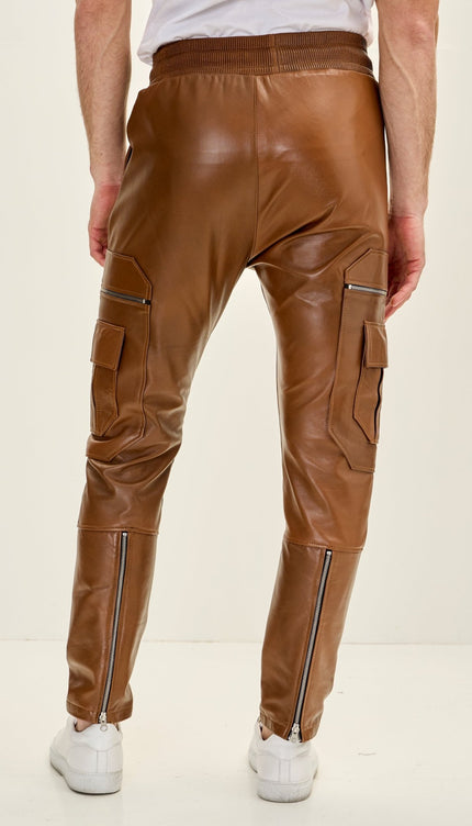 Destination Genuine Leather Jogger - Brown - Ron Tomson