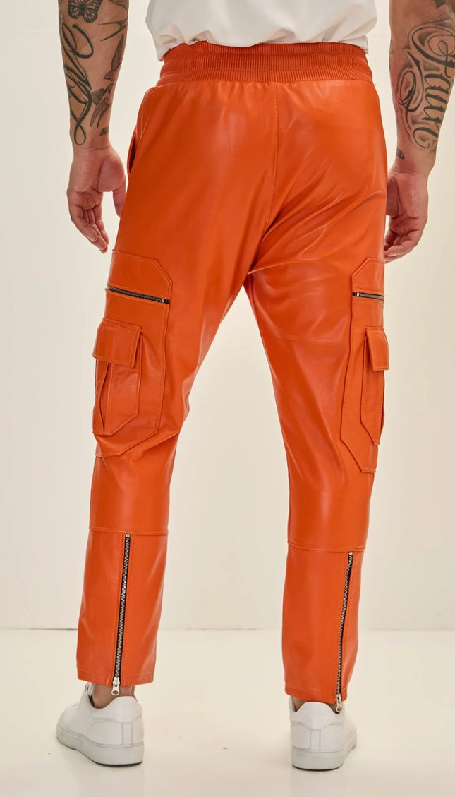 Destination Genuine Leather Jogger - Orange - Ron Tomson
