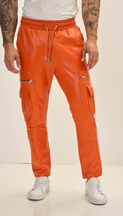 Destination Genuine Leather Jogger - Orange - Ron Tomson