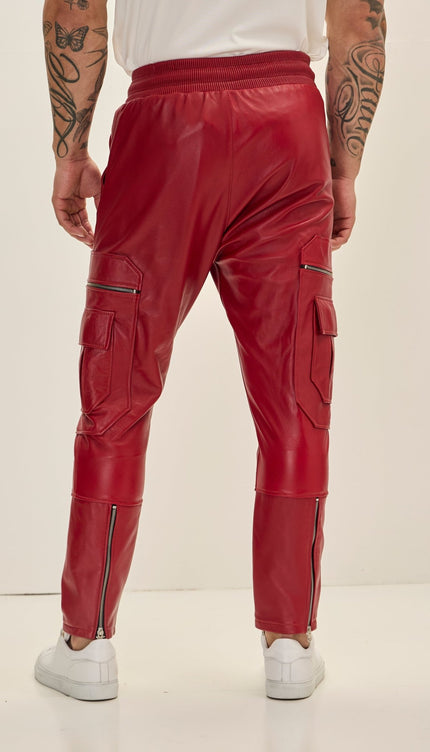 Destination Genuine Leather Jogger - Red - Ron Tomson