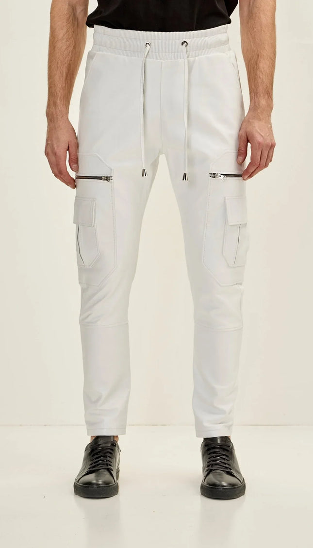Destination Genuine Leather Jogger - White - Ron Tomson