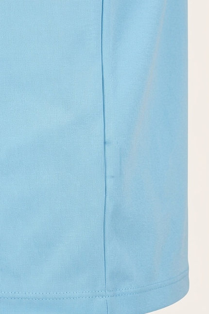 Crew-Neck T-Shirt - Blue - Detail