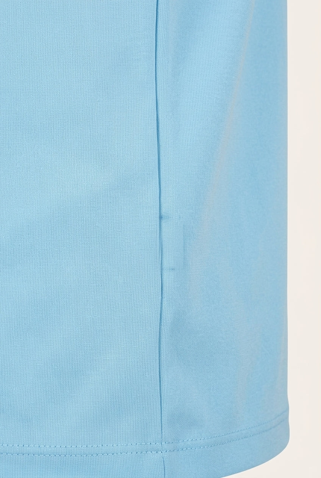 Crew-Neck T-Shirt - Blue - Detail