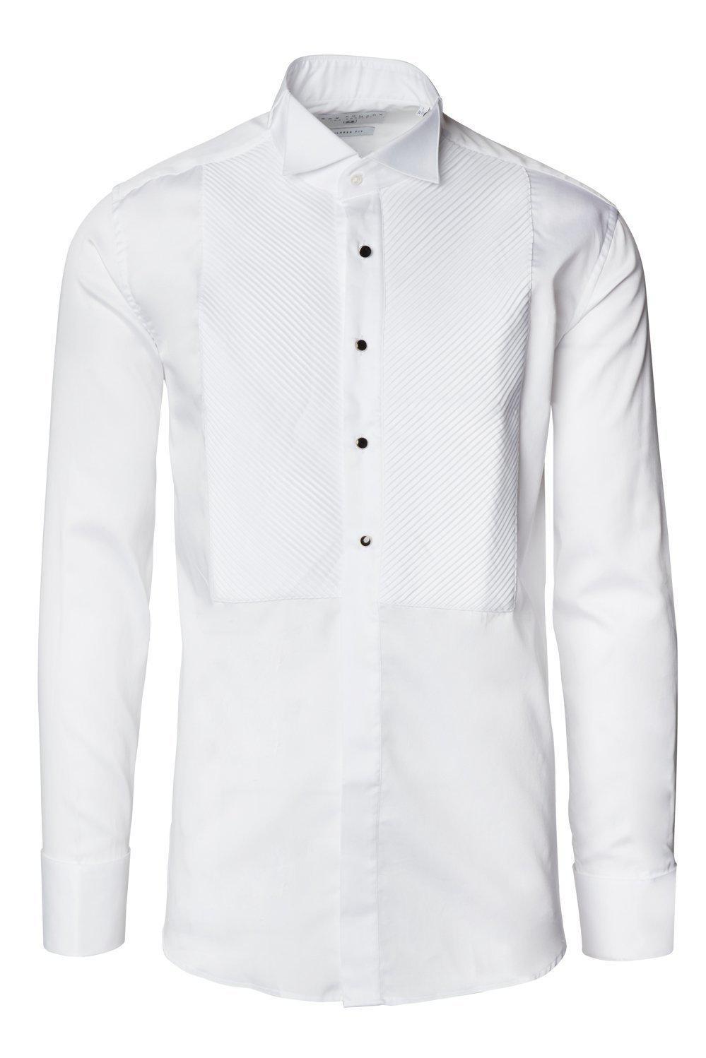 mens white collar dress shirt Men's Wing Collar Tuxedo Shirt - White