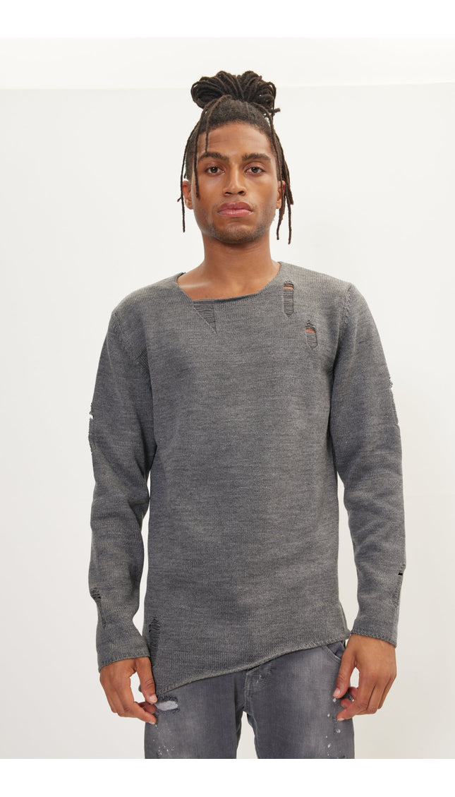 Distorted Anthracite Sweater - Ron Tomson