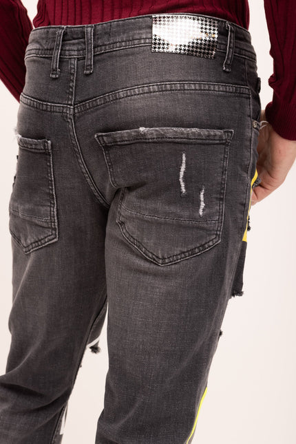 Distressed Paint Box Denim - Black Grey - Ron Tomson