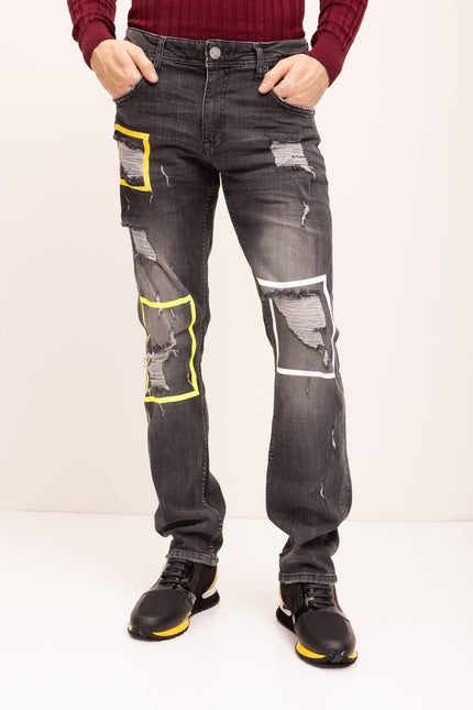 Distressed Paint Box Denim - Black Grey - Ron Tomson