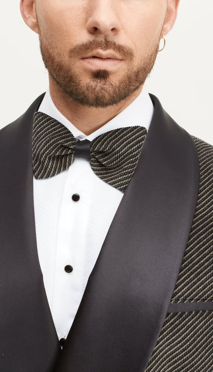 Men's Double-Breasted Velvet Tuxedo Jacket - Carbon Black | Ron Tomson Men's Double-Breasted Velvet Tuxedo Jacket - Carbon Black | Ron Tomson