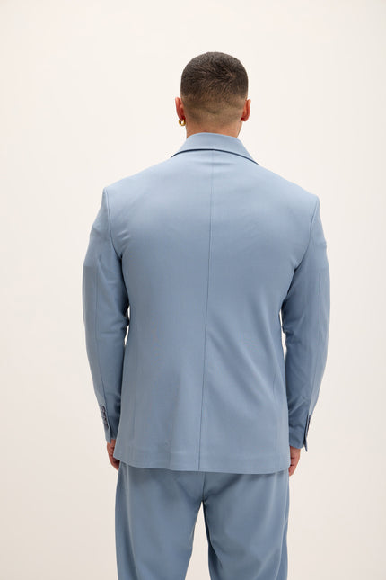 Double Breasted Super Relaxed Jacket - Blue - Ron Tomson