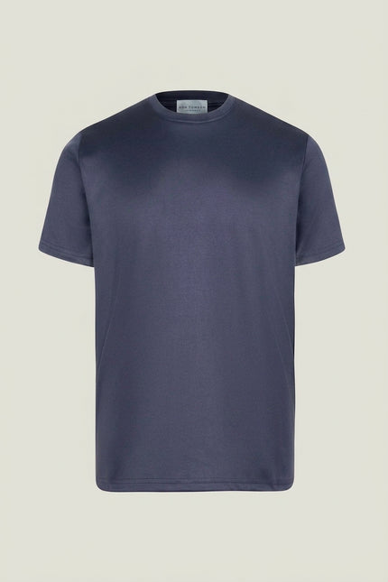 Double Knitted Tee - Navy - Front