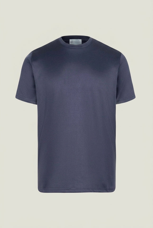 Double Knitted Tee - Navy - Front