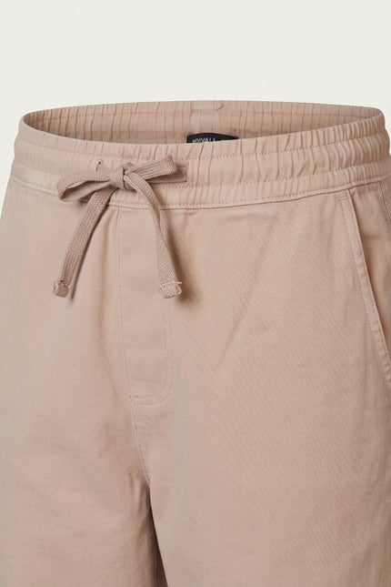 Drawstring Tapered Pants - Beige - Detail