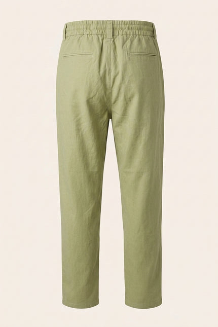 Drawstring Trousers - Green - Back