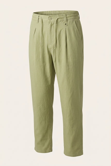 Drawstring Trousers - Green - Front