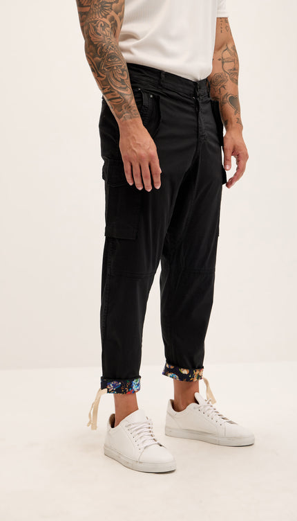 Drop - Crotch Multi Pocket Casablanca Pants - Black - Ron Tomson
