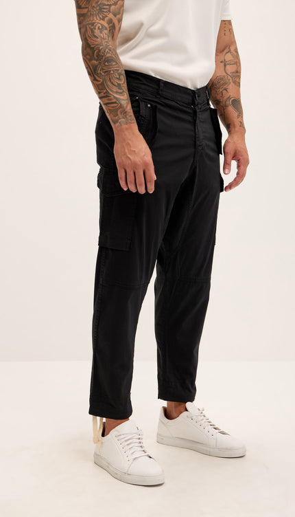 Drop - Crotch Multi Pocket Casablanca Pants - Black - Ron Tomson