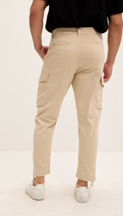 Drop - Crotch Multi Pocket Casablanca Pants - Mink - Ron Tomson