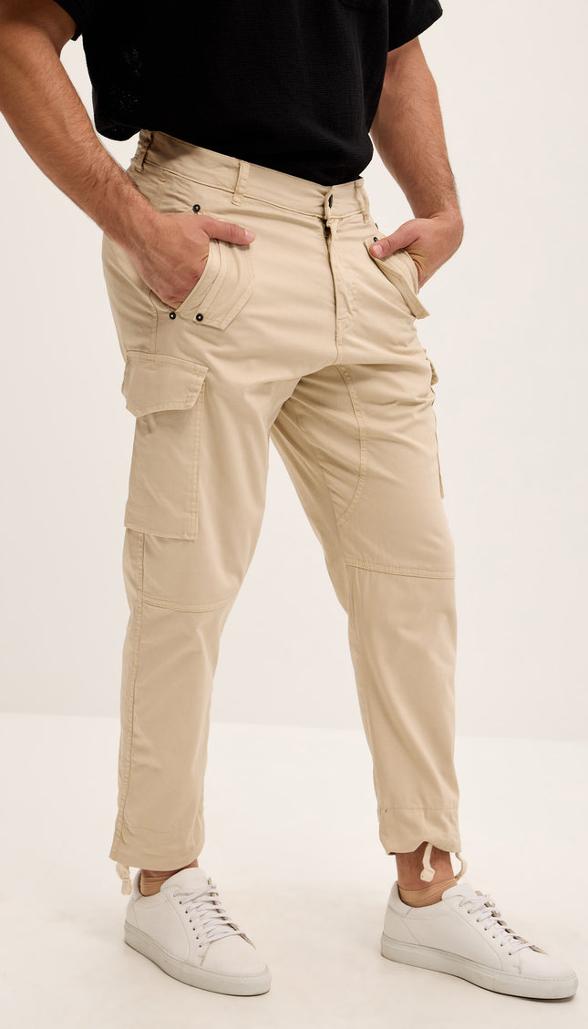 Drop - Crotch Multi Pocket Casablanca Pants - Mink - Ron Tomson