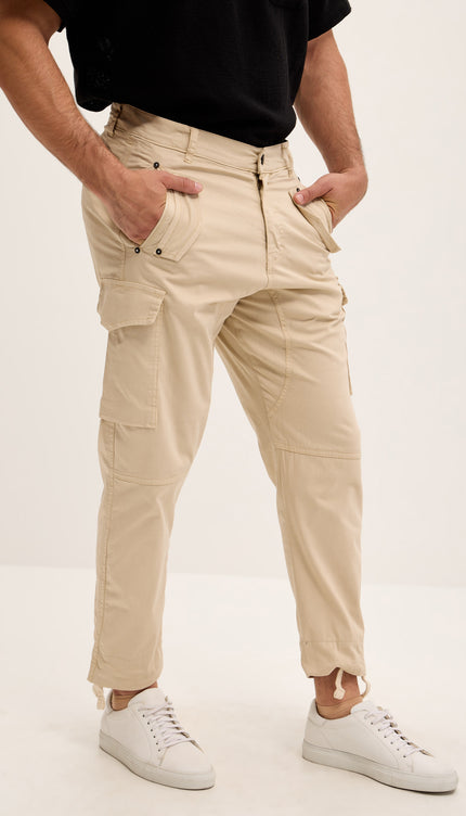 Drop - Crotch Multi Pocket Casablanca Pants - Mink - Ron Tomson