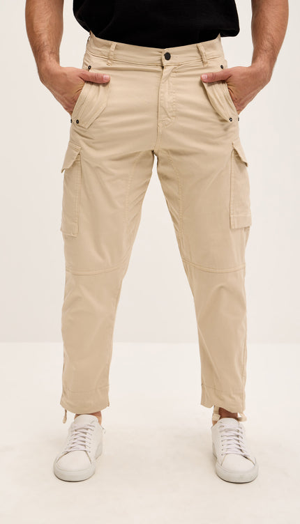 Drop - Crotch Multi Pocket Casablanca Pants - Mink - Ron Tomson