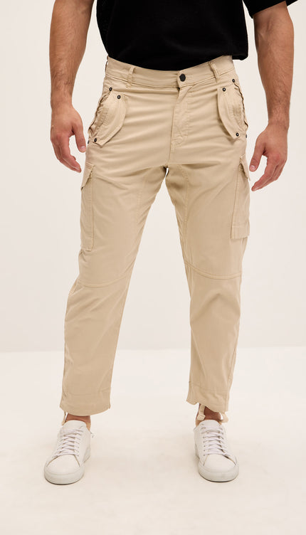 Drop - Crotch Multi Pocket Casablanca Pants - Mink - Ron Tomson