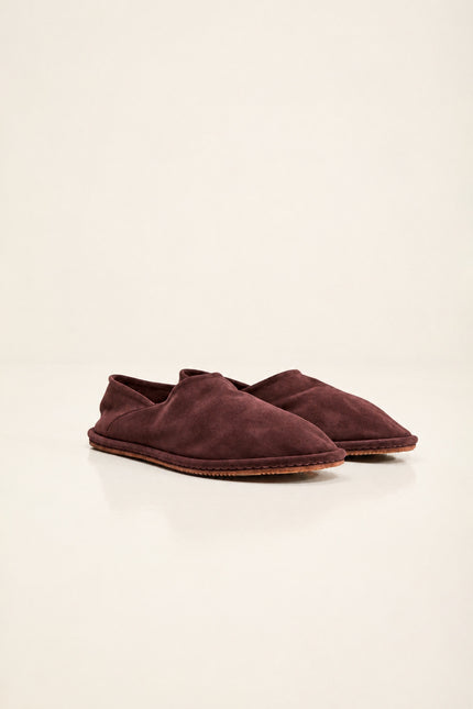 Men's Suede Espadrilles with Italian Rubber Sole - Mahogany | Ron Tomson, image 2 of 7