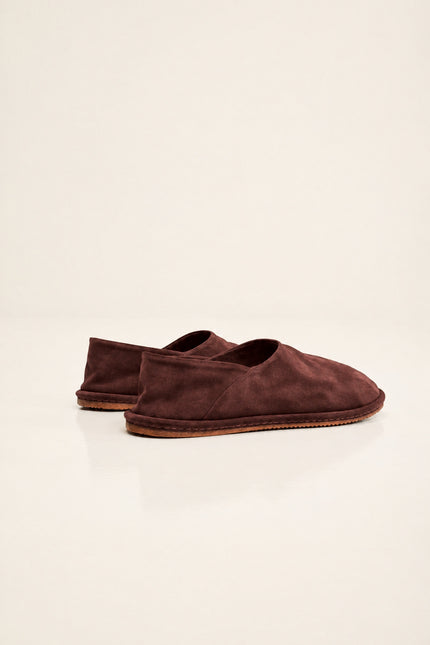 Men's Suede Espadrilles with Italian Rubber Sole - Mahogany | Ron Tomson, image 3 of 7