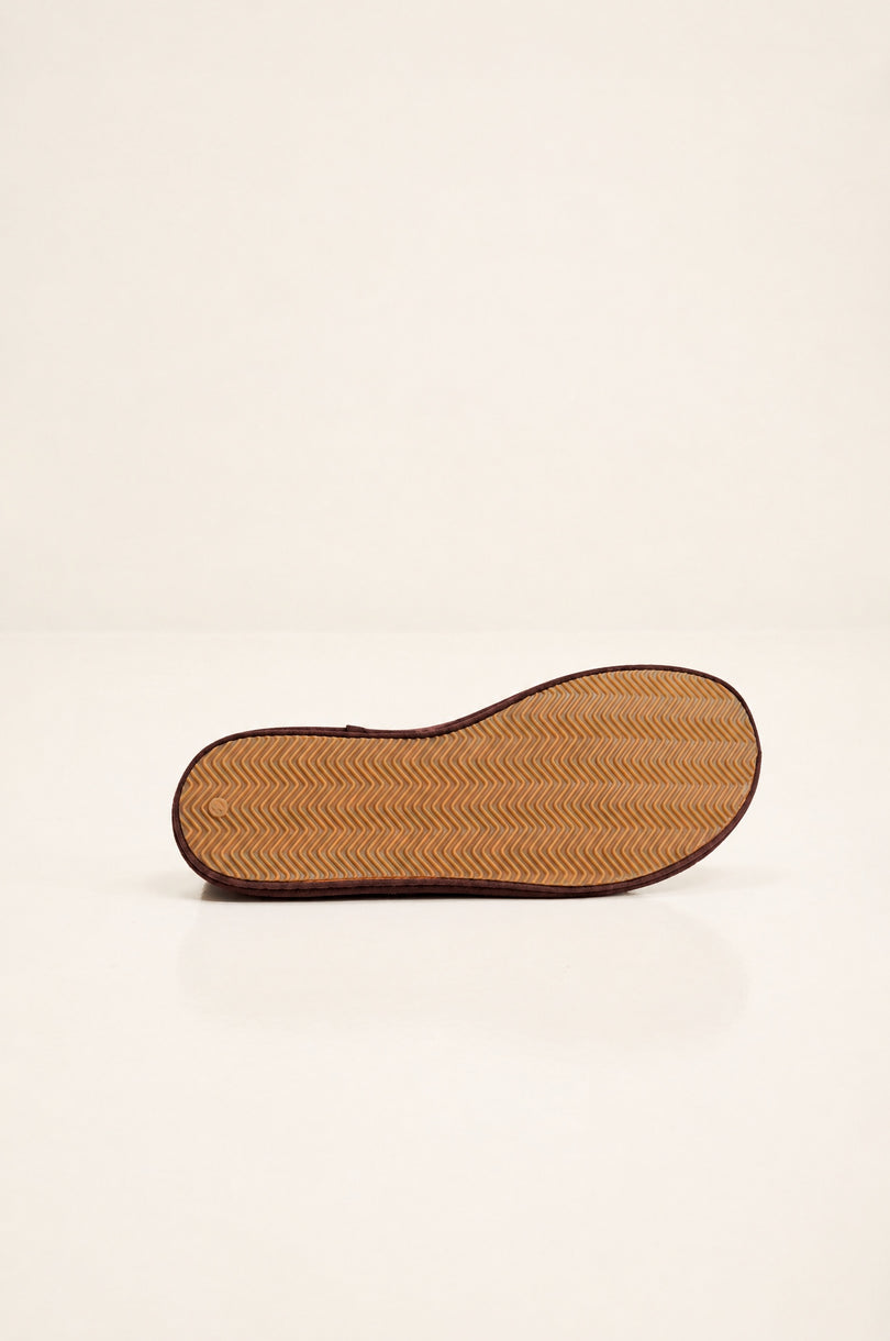 Men's Suede Espadrilles with Italian Rubber Sole - Mahogany | Ron Tomson