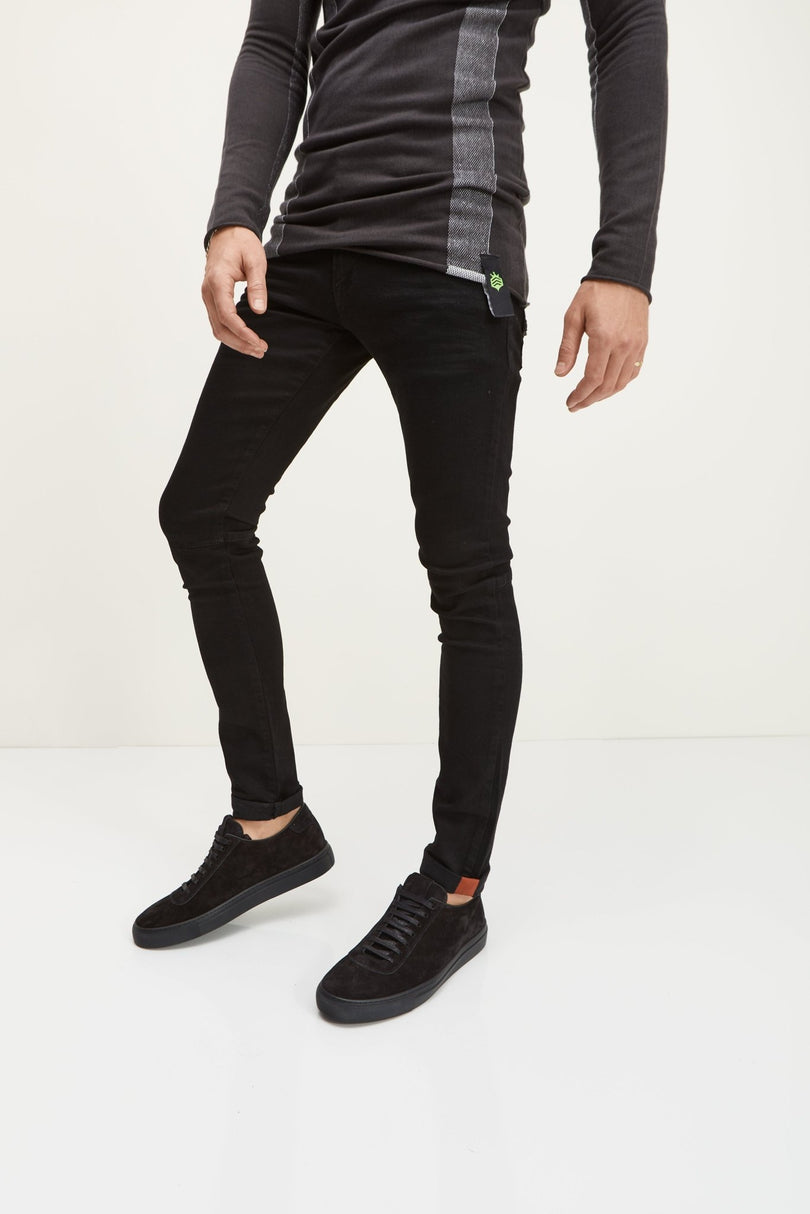 Elongated Contrasting Sweater - Anthracite - Ron Tomson