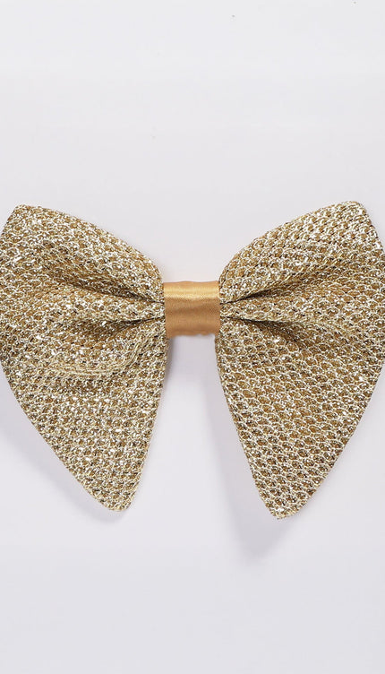 Embellished Pre - Tied Bow Tie - Gold - Ron Tomson