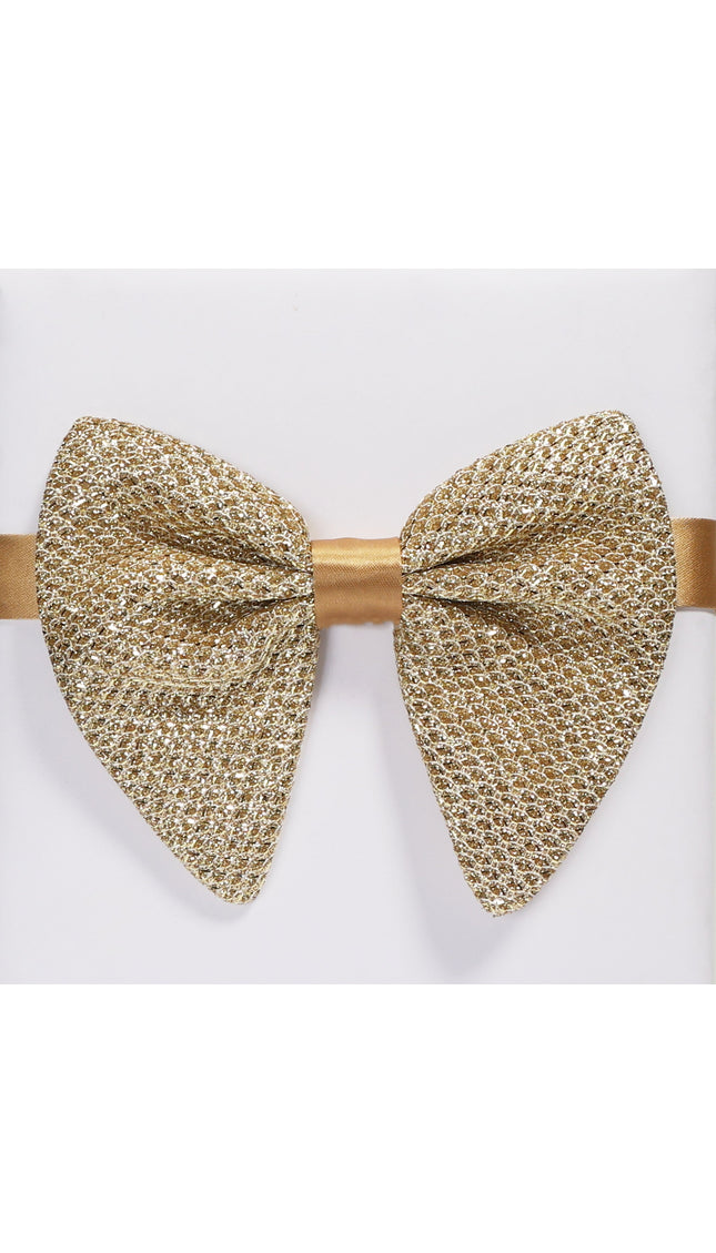 Embellished Pre-Tied Bow Tie - Gold - Ron Tomson