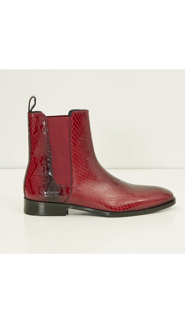 Essential Chelsea Boot - Red Embossed - Ron Tomson