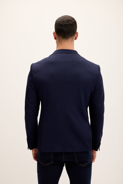 Everyday Two Way Zipper Blazer - Navy - Ron Tomson