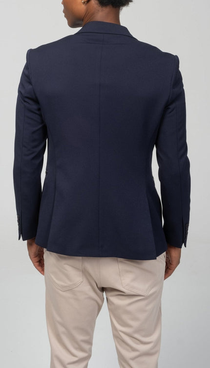 Everyday Two Way Zipper Blazer - Navy - Ron Tomson