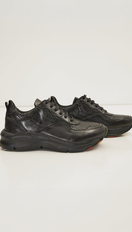 Exaggerated Sole Sneaker - Black - Ron Tomson